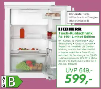 EP LIEBHERR Tisch-Kühlschrank Rb 1401 Limited Edition Angebot