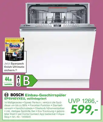 EP BOSCH Einbau-Geschirrspüler EPSV4EVXEU, vollintegriert Angebot