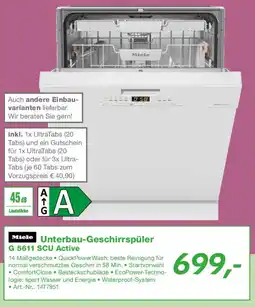 EP Miele Unterbau-Geschirrspüler G 5611 SCU Active Angebot