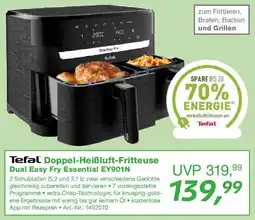 EP Tefal Doppel-Heißluft-Fritteuse Dual Easy Fry Essential EY901N Angebot