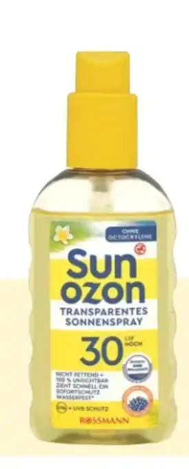 Rossmann Sunozon Transparentes Sonnenspray LSF 30 Angebot