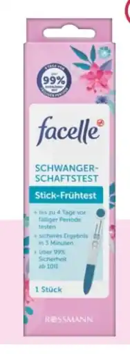 Rossmann Facelle Schwangerschaftstest Stick Frühtest Angebot