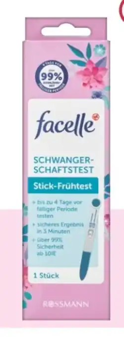 Rossmann Facelle Schwangerschaftstest Stick Frühtest Angebot