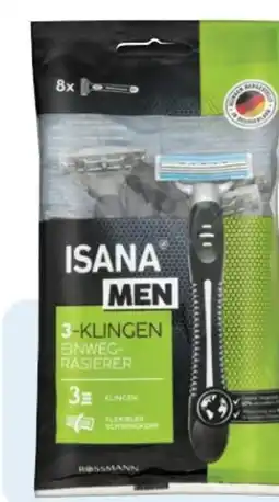 Rossmann Isana men 3-Klingen Einwegrasierer Angebot