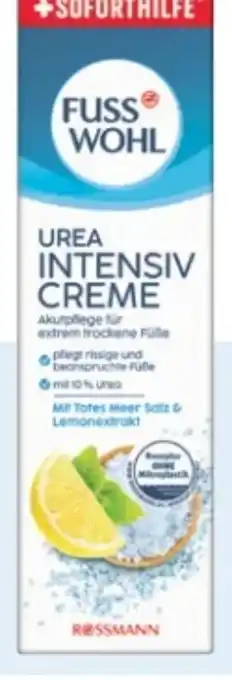 Rossmann Fusswohl Urea Intensivcreme Angebot
