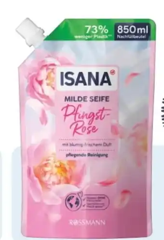 Rossmann Isana Seife im Nachfüllbeutel Angebot