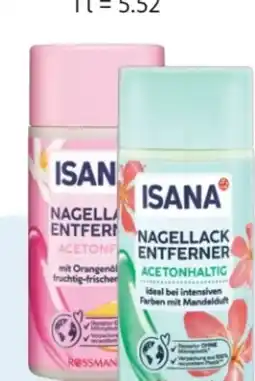 Rossmann Isana Nagellackentferner Acetonfrei Angebot