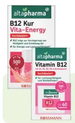 Rossmann Altapharma B12 Kur Vita-Energy hochdosiert Angebot