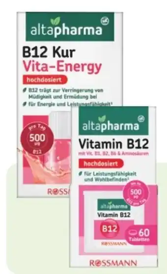 Rossmann Altapharma B12 Kur Vita-Energy hochdosiert Angebot