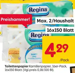 Rusta Regina toilettenpapier Angebot