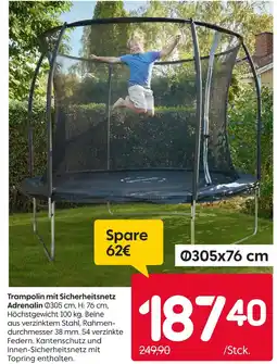 Rusta Trampolin mit sicherheitsnetz adrenalin Angebot