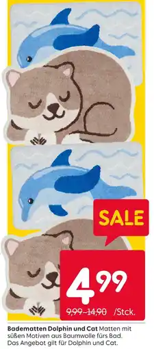 Rusta Badematten dolphin und cat Angebot