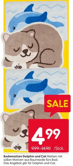 Rusta Badematten dolphin und cat Angebot