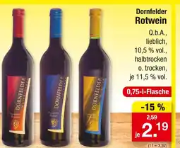 Zimmermann Dornfelder rotwein Angebot