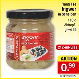 Zimmermann Yang tse ingwer in scheiben Angebot
