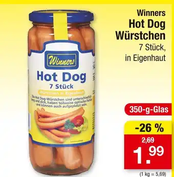 Zimmermann Winners hot dog würstchen Angebot