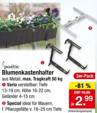 Zimmermann Poétic blumenkastenhalter vario Angebot
