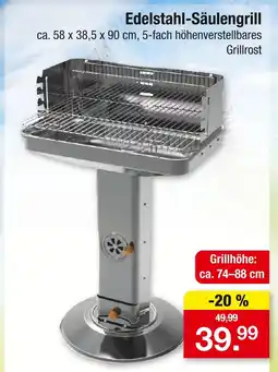 Zimmermann Edelstahl-säulengrill Angebot