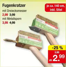 Zimmermann Fugenkratzer mit dreiecksmesser Angebot