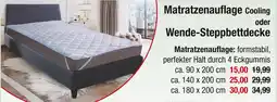 Zimmermann Matratzenauflage cooling oder wende-steppbettdecke Angebot