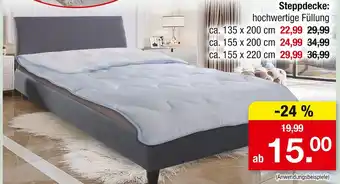 Zimmermann Steppdecke Angebot