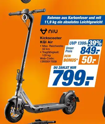 Expert Niu kickscooter kqi air Angebot