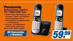 Expert Panasonic schnurloses telefon kx-tg6812gb duo Angebot