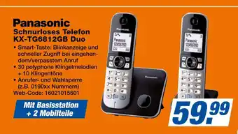 Expert Panasonic schnurloses telefon kx-tg6812gb duo Angebot