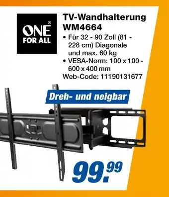 Expert One for all tv-wandhalterung wm4664 Angebot