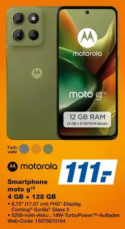 Expert Motorola smartphone moto g15 Angebot