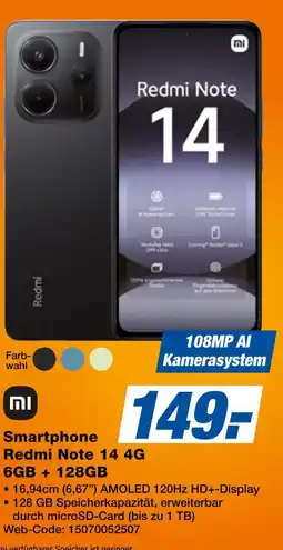 Expert Xiaomi smartphone redmi note 14 4g 6gb + 128gb Angebot