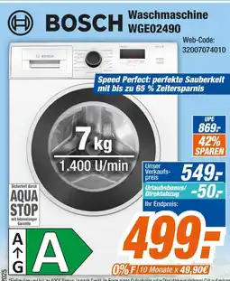 Expert Bosch waschmaschine wge02490 Angebot