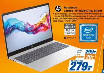 Expert Hp notebook laptop 15-fd0617ng, silber Angebot