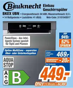 Expert Bauknecht einbau geschirrspüler Angebot