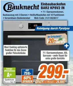 Expert Bauknecht einbaubackofen bar2 kp8v2 in Angebot