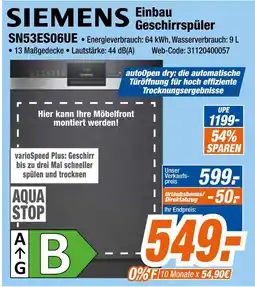 Expert Siemens einbau geschirrspüler Angebot