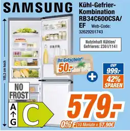 Expert Samsung kühl-gefrier-kombination rb34c600csa/ef Angebot