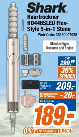 Expert Shark haartrockner hd446sleu flex-style 5-in-1 stone Angebot
