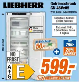 Expert Liebherr gefrierschrank gn 46ve05 Angebot
