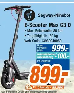 Expert Segway-ninebot e-scooter max g3 d Angebot