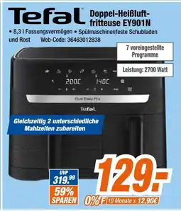 Expert Tefal doppel-heißluftfritteuse ey901n Angebot