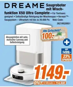 Expert Dreame saugroboter mit wischfunktion x50 ultra complete Angebot