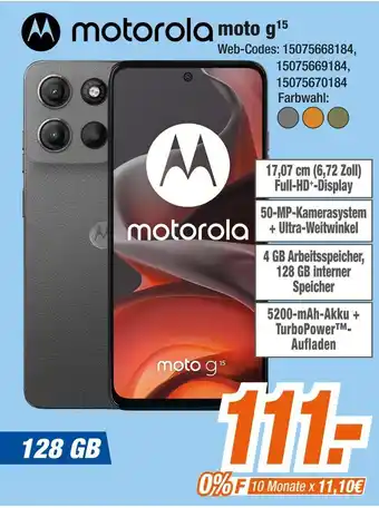 Expert Motorola moto g15 smartphone Angebot