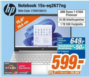 Expert Hp notebook 15s-eq2677ng Angebot