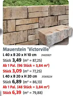 Bauhaus Mauerstein 'victorville' Angebot