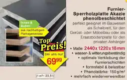 Jawoll Furnier Sperrholzplatte Akazie phenolbeschichtet Angebot