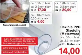 Jawoll Flexible PVC Glasfolie (Meterware) Angebot
