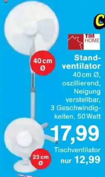 Jawoll TIM HOME Standventilator Angebot