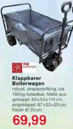 Jawoll TIM GARDEN Klappbarer Bollerwagen Angebot