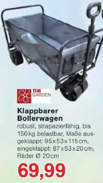 Jawoll TIM GARDEN Klappbarer Bollerwagen Angebot